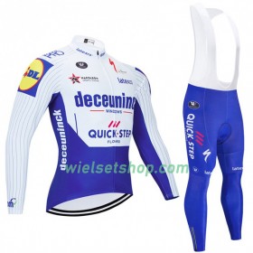 Fietskleding (Fietsshirt Lange Mouw + Lange Koersbroek) 2020 Deceuninck-Quick-Step N001
